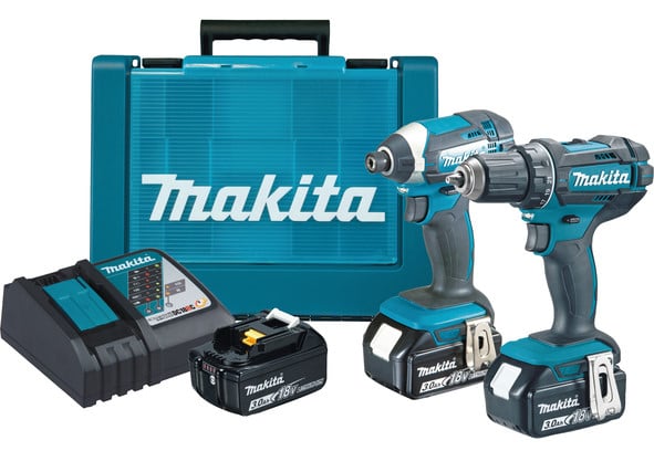 Makita DLX2127X1 Combiset - DDF482 18v Boor-/schroefmachine + DTD152 slagschroevendraaier 3,0 Ah accu (3 st), snellader in koffer-0088381820615