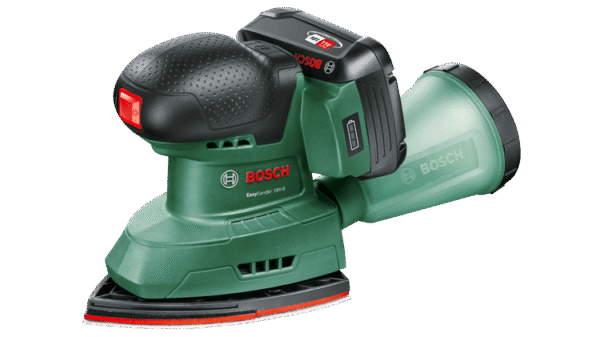 Bosch Groen Accumultischuurmachine EasySander 18V-8 | Incl. 1-uurslader (AL 18V-20) + 1x 2,0 Ah accu + 3 schuurbladen (Red Wood) - 06033E3002-4053423245653