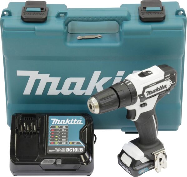 Makita HP333DSAW klopboor-/schroefmachine (wit) | 12V max 1x Akku 2.0Ah Li-ion - HP333DSAW-0088381748858