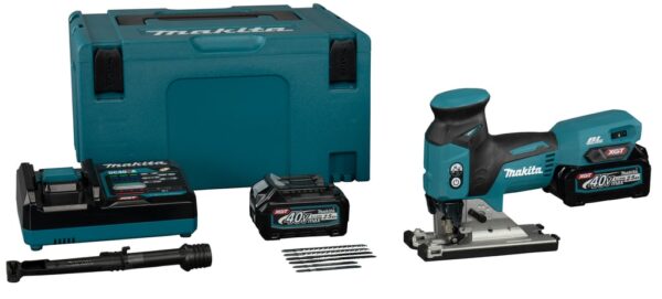 Makita JV001GD201 40 V Max Accu Decoupeerzaag T-greep Body | 2,5 Ah accu (2 st), snellader, in M-box-0088381770330