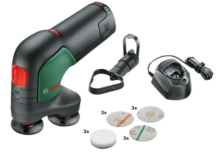 Bosch Groen EasyCurvSander 12 Accu Schijfschuur- en polijstmachine | 12 V | 2,5 Ah accu + Oplader | In doos - 06039C9002-4053423224634