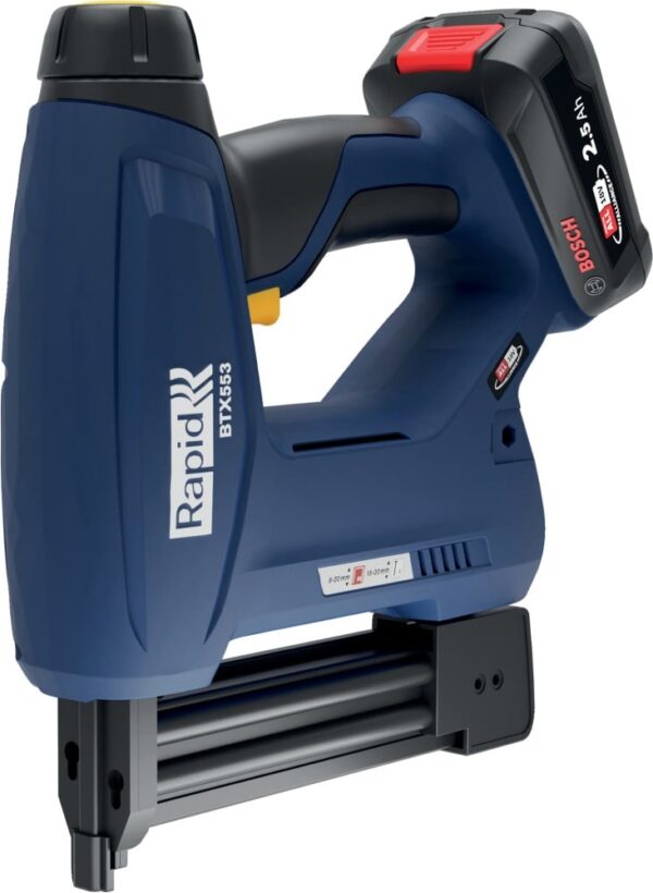 Rapid BTX553 Accutacker | 18V | P4A | 2.5 Ah accu + lader | Incl. 300 8/30 mm brads | In koffer 5001506-4051661037672