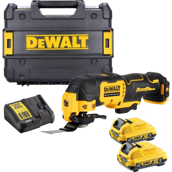 DeWalt DCS353D2-QW - 12V XR Oscillerende multitool | 2x 2.0Ah + lader | in TSTAK - DCS353D2-QW-5035048748442