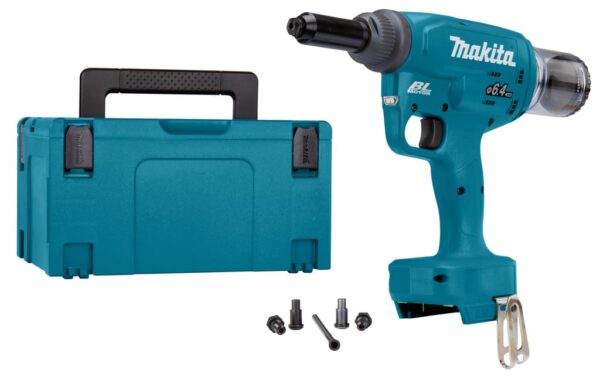Makita DRV250ZJ 18V Blindklinknageltang t/m 6,4 mm | zonder accu&apos;s en lader - DRV250ZJ-0088381876377