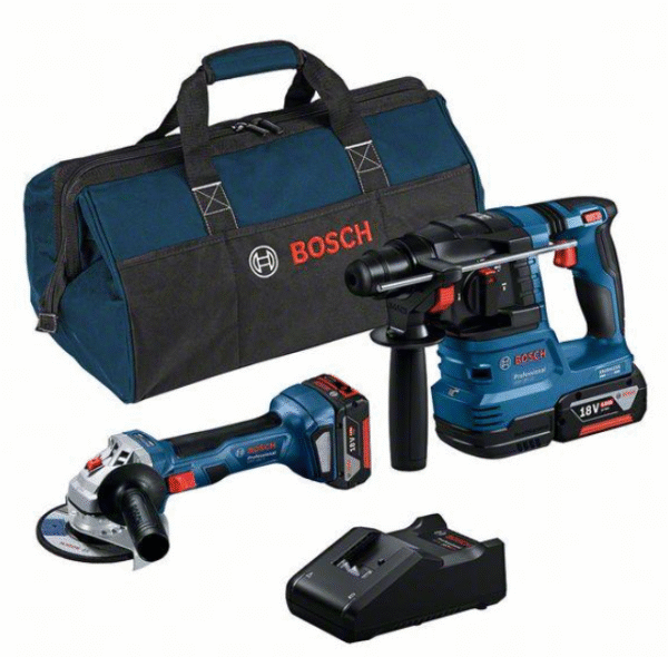 Bosch Blauw | Combopack | GWS 18V-7 + GBH 18V-22 | 18V | 2 x 4.0Ah + lader | In tas - 0615A50037-4053423251029