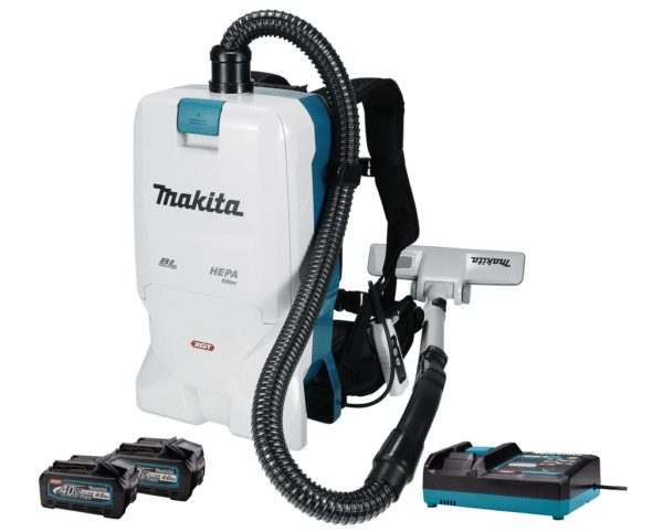 Makita VC011GM2NL1 40V Max Rugstofzuiger voor schoonmaak | 2x 4.0 ah accu&apos;s | Snellader | in doos - VC011GM2NL1-8720023200530