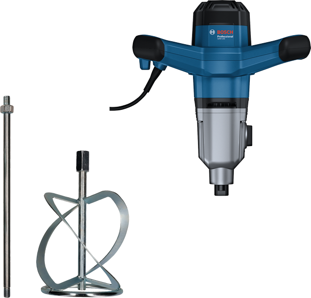 Bosch Blauw GRW 140 Mengmachine | Incl. 2x Sleutel 22 en Menggarde - 06011C4001-4053423343571